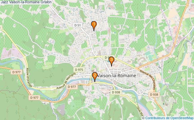 plan Jazz Vaison-la-Romaine Associations Jazz Vaison-la-Romaine : 3 associations
