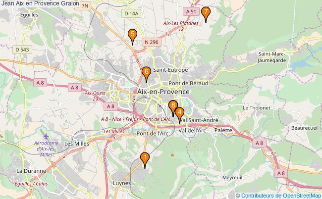 plan Jean Aix en Provence Associations Jean Aix en Provence : 9 associations