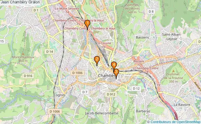 plan Jean Chambéry Associations Jean Chambéry : 4 associations