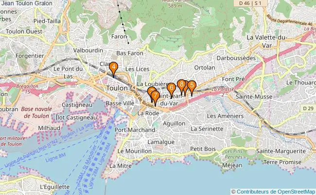 plan Jean Toulon Associations Jean Toulon : 8 associations