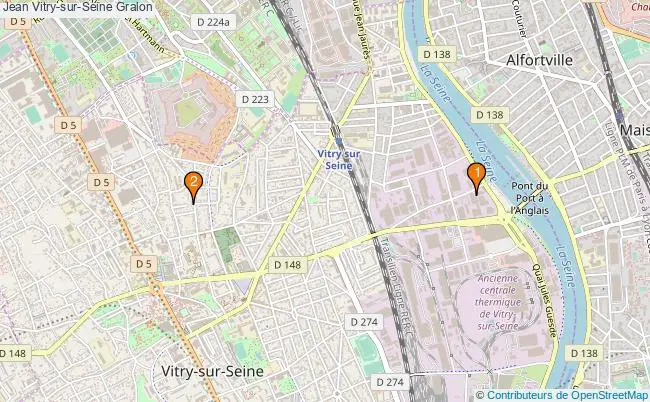 plan Jean Vitry-sur-Seine Associations Jean Vitry-sur-Seine : 4 associations