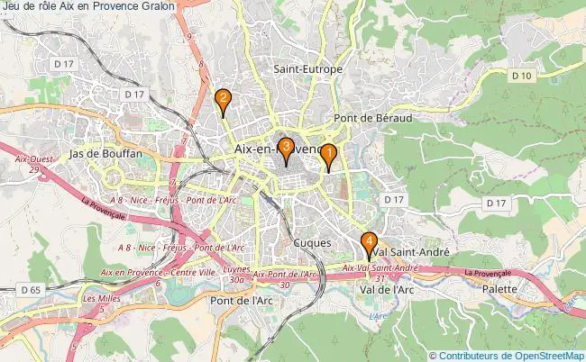 plan Jeu de rôle Aix en Provence Associations jeu de rôle Aix en Provence : 4 associations