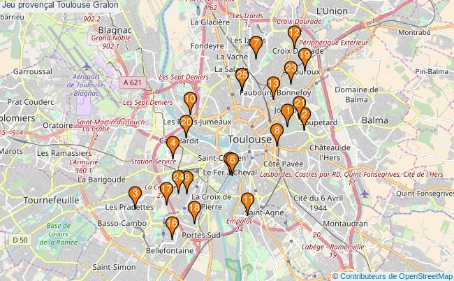 plan Jeu provençal Toulouse Associations jeu provençal Toulouse : 26 associations