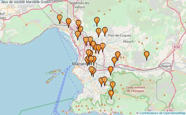 plan Jeux de société Marseille Associations jeux de société Marseille : 45 associations