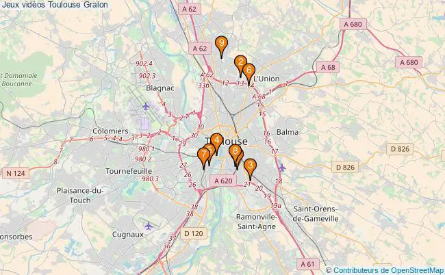 plan Jeux vidéos Toulouse Associations Jeux vidéos Toulouse : 11 associations