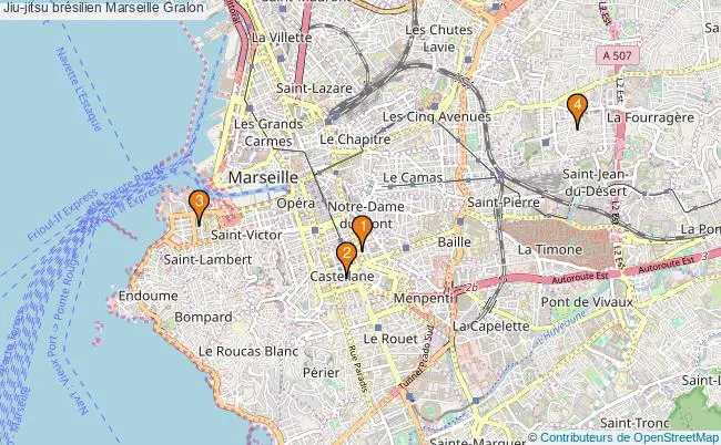 plan Jiu-jitsu brésilien Marseille Associations jiu-jitsu brésilien Marseille : 6 associations