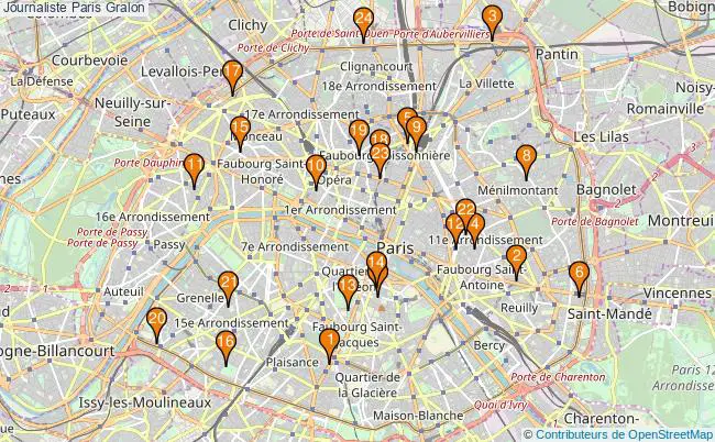 plan Journaliste Paris Associations journaliste Paris : 28 associations