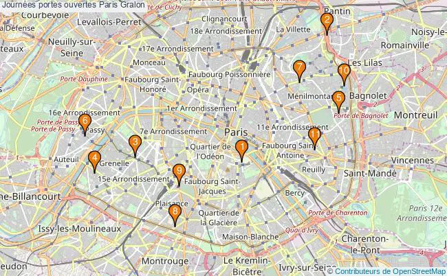 plan Journées portes ouvertes Paris Associations Journées portes ouvertes Paris : 12 associations