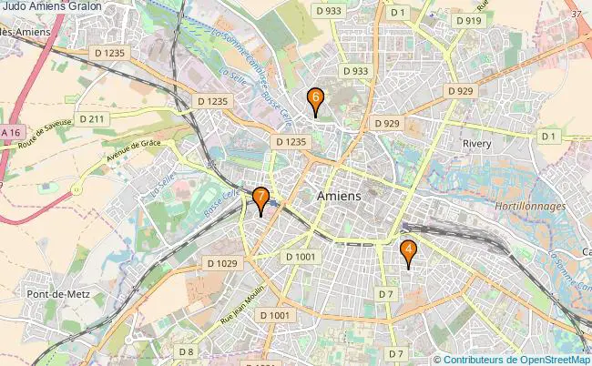 plan Judo Amiens Associations Judo Amiens : 7 associations