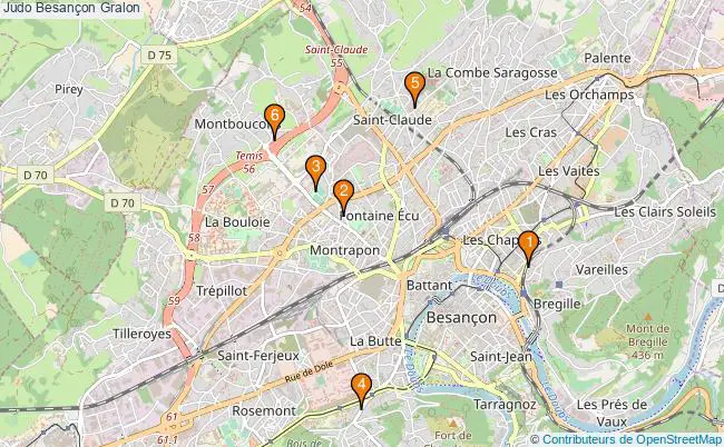 plan Judo Besançon Associations Judo Besançon : 6 associations