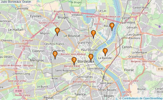 plan Judo Bordeaux Associations Judo Bordeaux : 9 associations