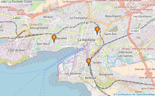 plan Judo La Rochelle Associations Judo La Rochelle : 3 associations