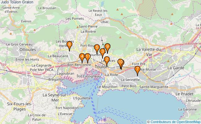 plan Judo Toulon Associations Judo Toulon : 10 associations