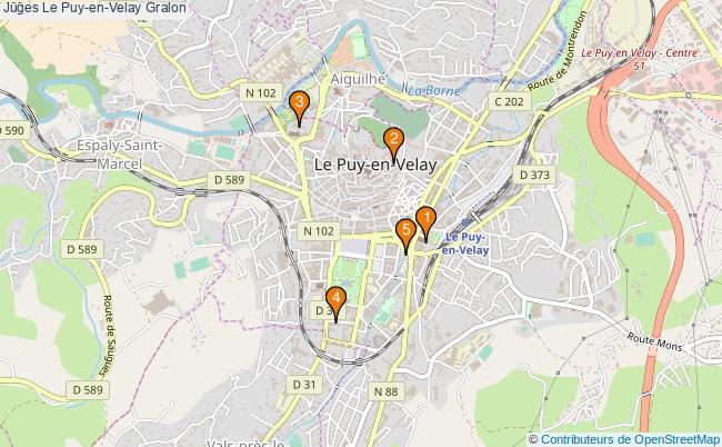 plan Juges Le Puy-en-Velay Associations Juges Le Puy-en-Velay : 5 associations