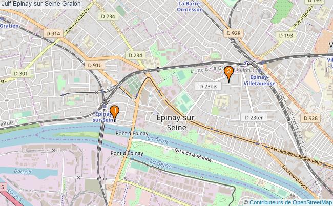 plan Juif Epinay-sur-Seine Associations juif Epinay-sur-Seine : 3 associations