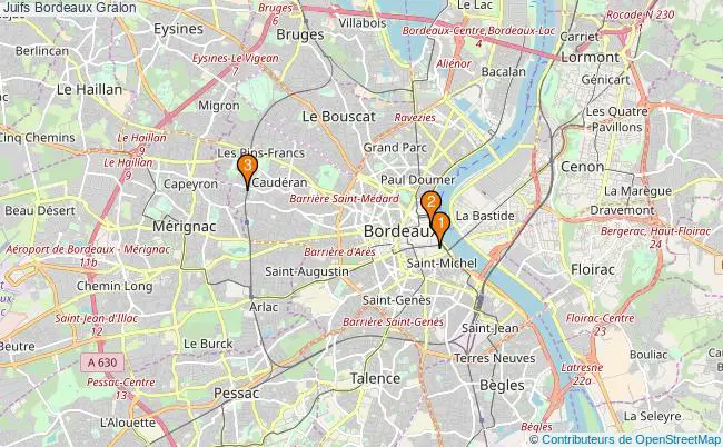 plan Juifs Bordeaux Associations juifs Bordeaux : 3 associations