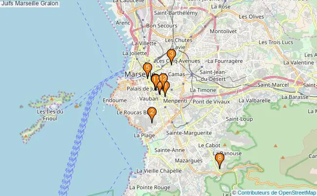 plan Juifs Marseille Associations juifs Marseille : 14 associations