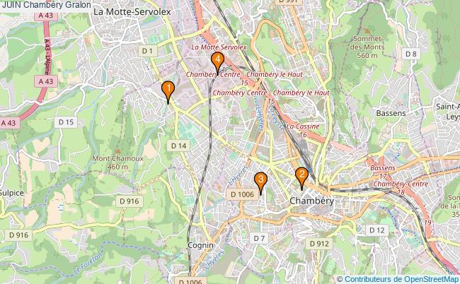 plan JUIN Chambéry Associations JUIN Chambéry : 4 associations