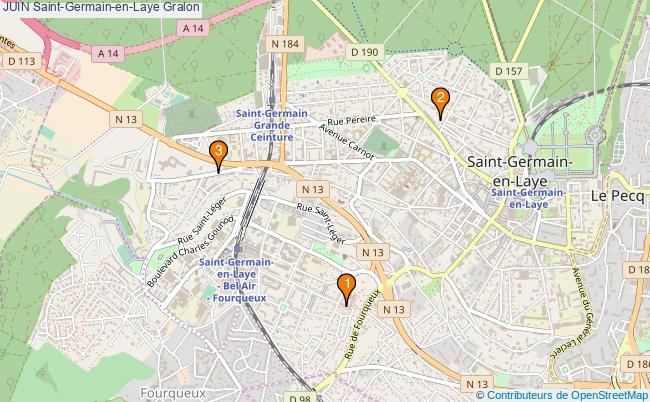 plan JUIN Saint-Germain-en-Laye Associations JUIN Saint-Germain-en-Laye : 3 associations