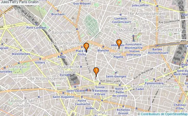 plan Jules Ferry Paris Associations Jules Ferry Paris : 4 associations