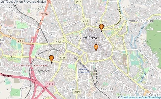 plan Jumelage Aix en Provence Associations jumelage Aix en Provence : 3 associations