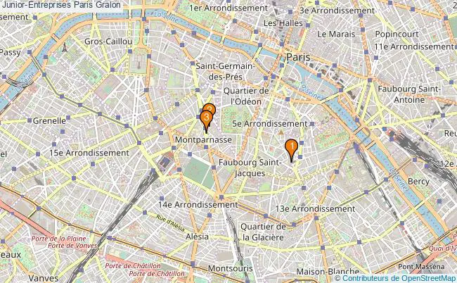 plan Junior-Entreprises Paris Associations Junior-Entreprises Paris : 3 associations