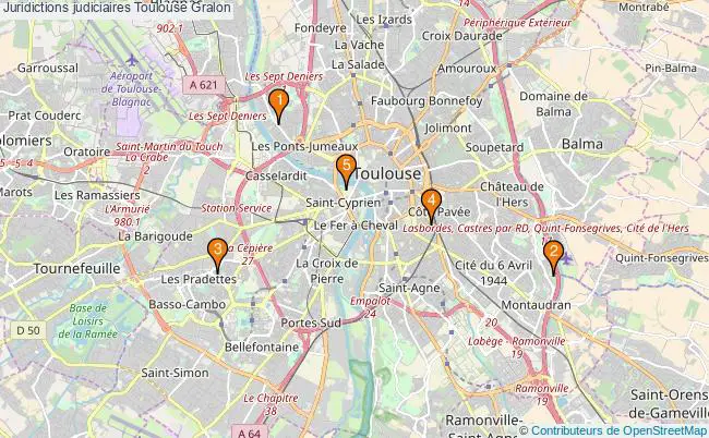 plan Juridictions judiciaires Toulouse Associations juridictions judiciaires Toulouse : 7 associations