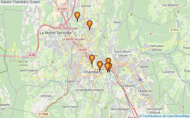 plan Karate Chambéry Associations karate Chambéry : 10 associations