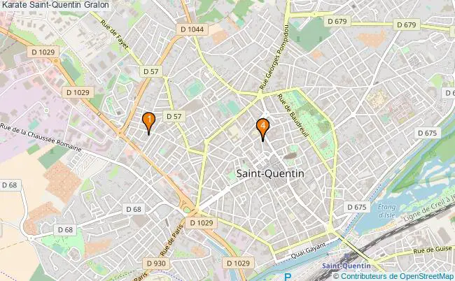 plan Karate Saint-Quentin Associations karate Saint-Quentin : 5 associations