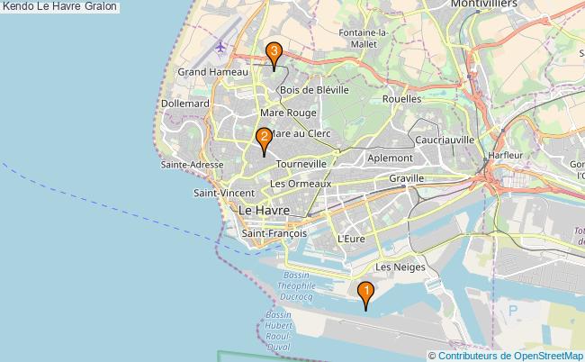 plan Kendo Le Havre Associations kendo Le Havre : 3 associations