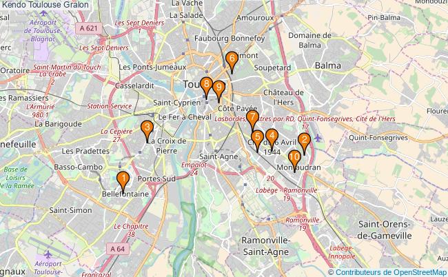 plan Kendo Toulouse Associations kendo Toulouse : 10 associations