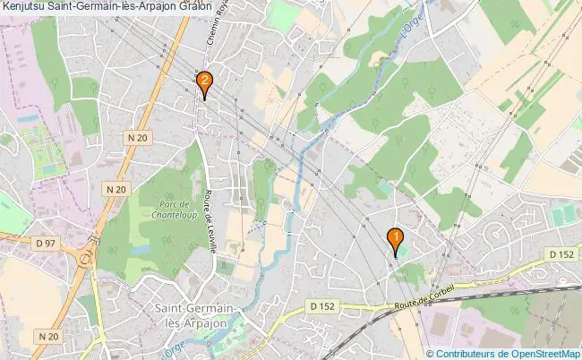 plan Kenjutsu Saint-Germain-lès-Arpajon Associations kenjutsu Saint-Germain-lès-Arpajon : 2 associations