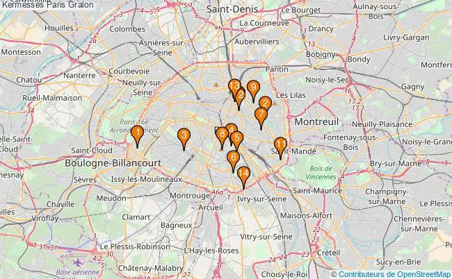 plan Kermesses Paris Associations kermesses Paris : 18 associations