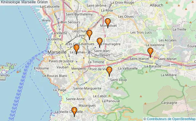 plan Kinésiologie Marseille Associations Kinésiologie Marseille : 9 associations