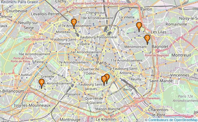 plan Kinomichi Paris Associations kinomichi Paris : 8 associations