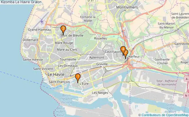plan Kizomba Le Havre Associations Kizomba Le Havre : 5 associations
