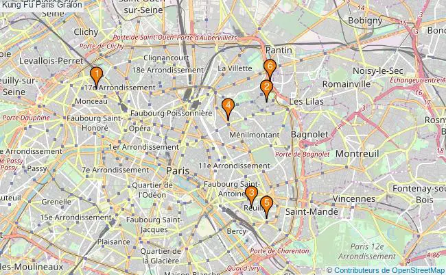 plan Kung Fu Paris Associations Kung Fu Paris : 12 associations