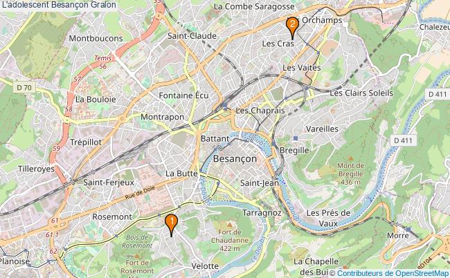 plan L'adolescent Besançon Associations l'adolescent Besançon : 2 associations