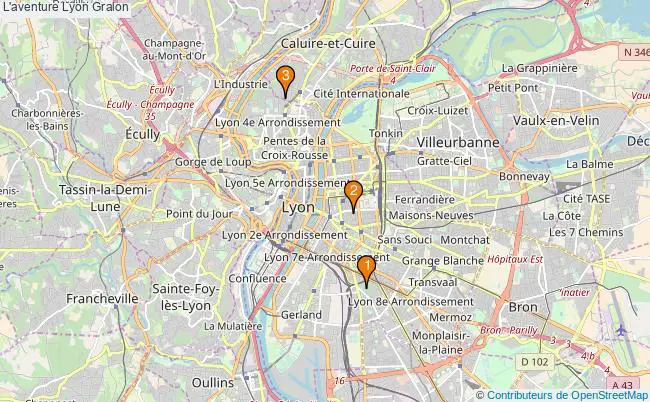 plan L'aventure Lyon Associations l'aventure Lyon : 5 associations