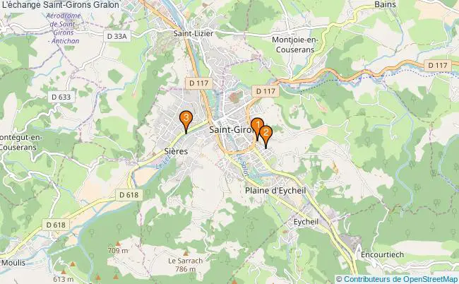 plan L'échange Saint-Girons Associations l'échange Saint-Girons : 4 associations