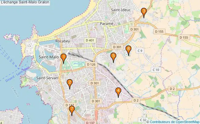 plan L'échange Saint-Malo Associations l'échange Saint-Malo : 9 associations