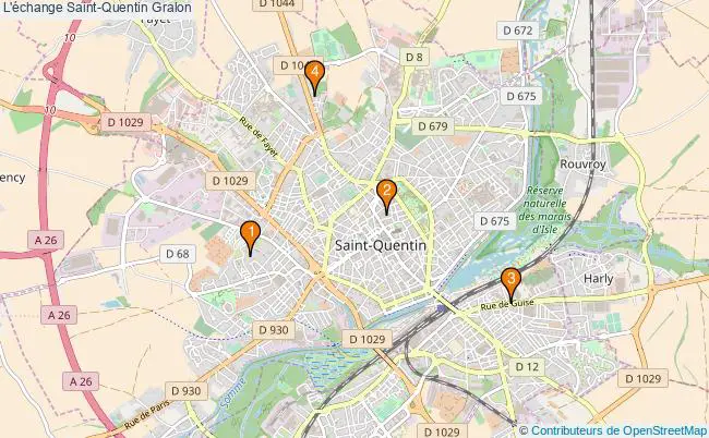 plan L'échange Saint-Quentin Associations l'échange Saint-Quentin : 3 associations