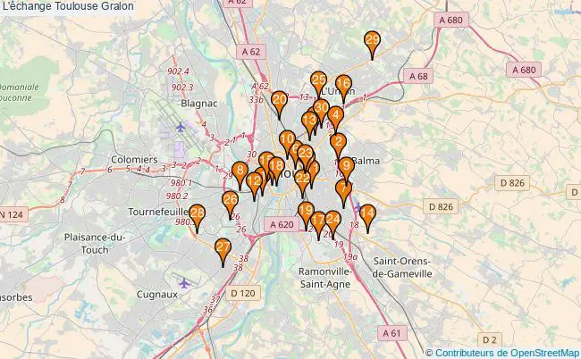 plan L'échange Toulouse Associations l'échange Toulouse : 198 associations