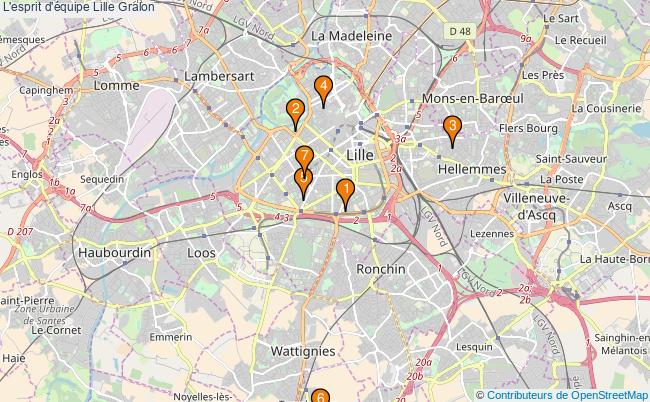 plan L'esprit d'équipe Lille Associations l'esprit d'équipe Lille : 7 associations