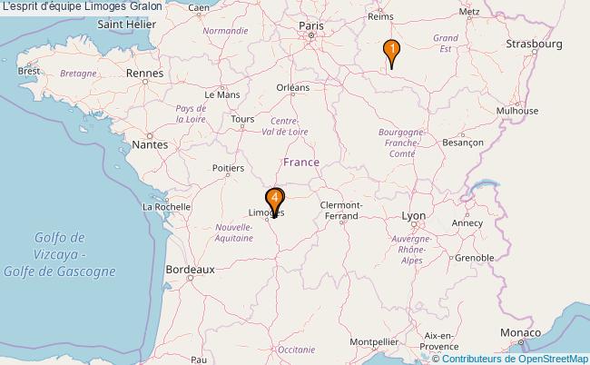 plan L'esprit d'équipe Limoges Associations l'esprit d'équipe Limoges : 4 associations