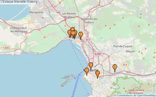 plan L'Estaque Marseille Associations l'Estaque Marseille : 17 associations