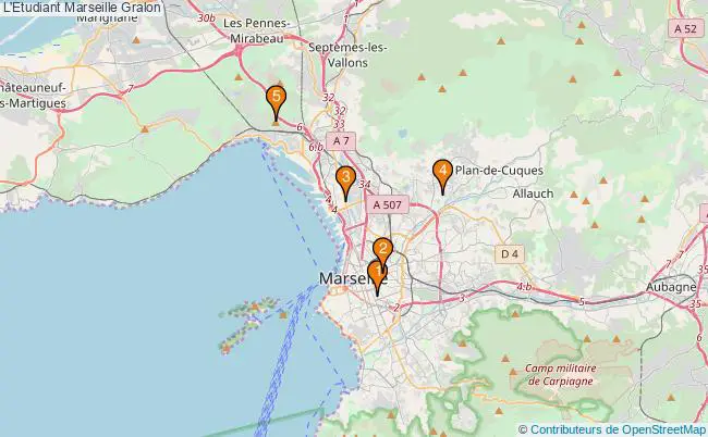 plan L'Etudiant Marseille Associations L'Etudiant Marseille : 5 associations