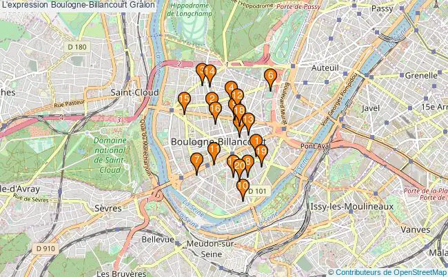 plan L'expression Boulogne-Billancourt Associations l'expression Boulogne-Billancourt : 22 associations