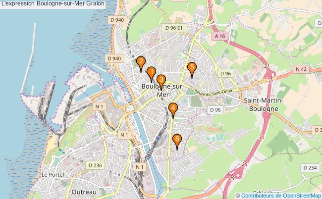 plan L'expression Boulogne-sur-Mer Associations l'expression Boulogne-sur-Mer : 8 associations
