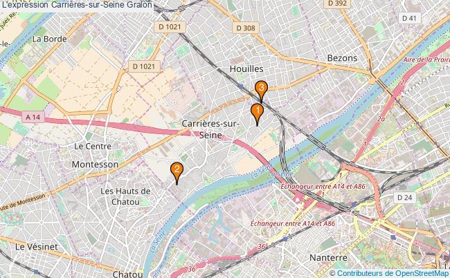 plan L'expression Carrières-sur-Seine Associations l'expression Carrières-sur-Seine : 3 associations
